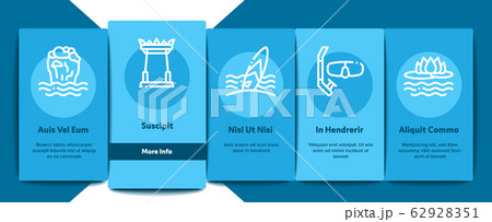 Thailand National Onboarding Elements Icons Set Vector 62928351