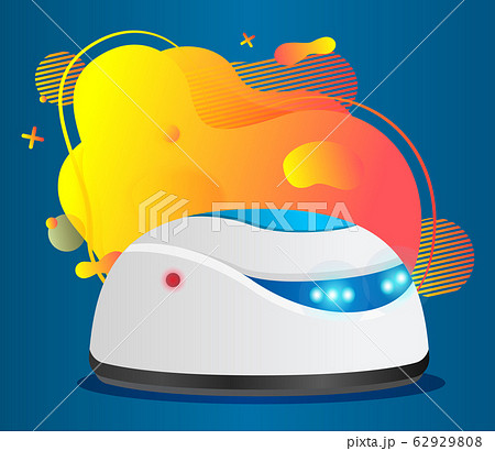 Vacuum Cleaner Robot with Abstract Blot Vector 62929808