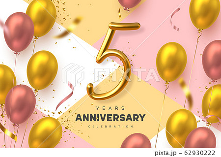 5 years anniversary celebration banner. 62930222