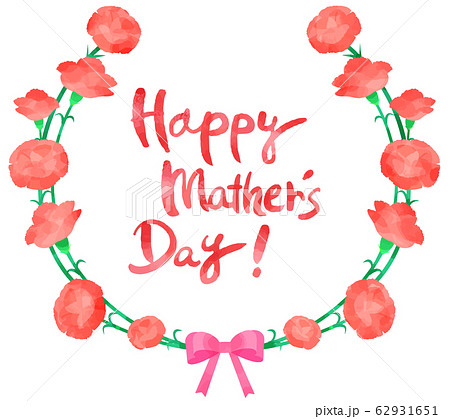 母の日　カーネーション　 happy mother's day　イラスト 62931651