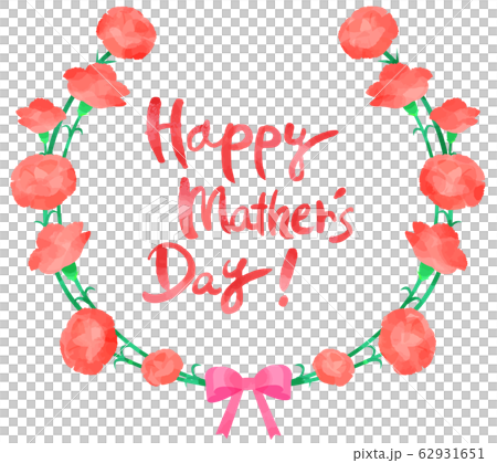 母の日　カーネーション　 happy mother's day　イラスト 62931651