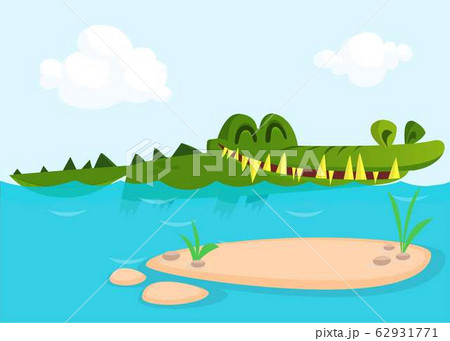 Cute crocodile lizard cartoon  62931771