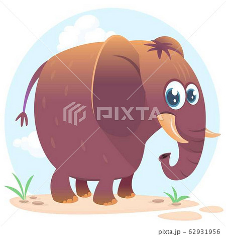 Cartoon elephant. Vector illustration 62931956