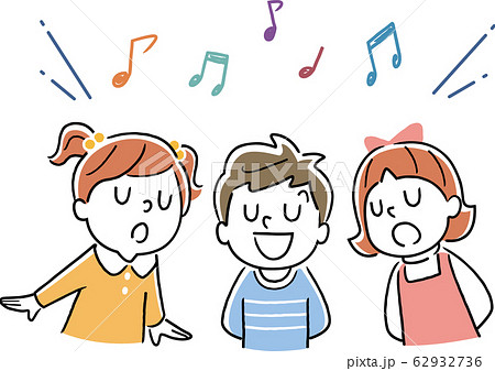 イラスト素材 歌を歌う子どもたちのイラスト素材