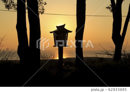 荒尾市 四ツ山神社 夕日、 荒尾市 四ツ山神社 夕日、 62933895