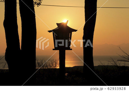 荒尾市 四ツ山神社 夕日、 荒尾市 四ツ山神社 夕日、 62933928