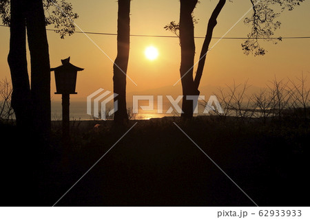 荒尾市 四ツ山神社 夕日、 荒尾市 四ツ山神社 夕日、 62933933