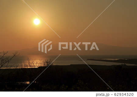 荒尾市 四ツ山神社 夕日、 荒尾市 四ツ山神社 夕日、 62934320