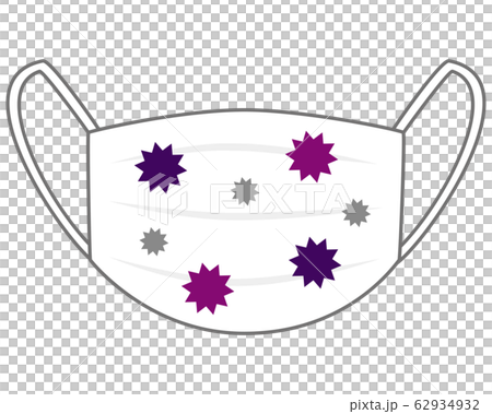 菌がついた使い捨てマスク 62934932