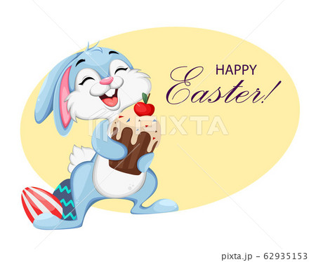 Funny Easter bunny cartoon character. 62935153