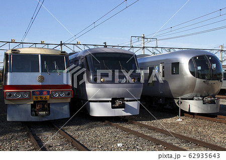 横瀬にて展示される、歴代西武特急 62935643