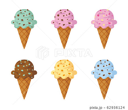アイスクリームアイコン チョコチップ のイラスト素材
