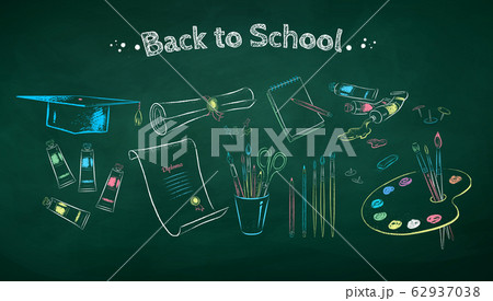 Illustration collection of art students supplies Illustration collection of art students supplies 62937038