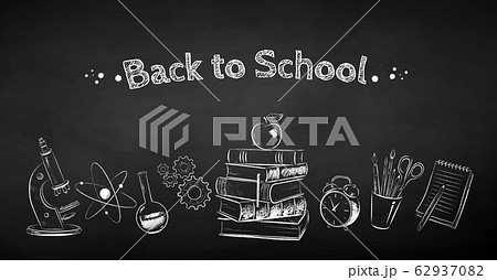 Chalk drawn back to school illustration Chalk drawn back to school illustration 62937082