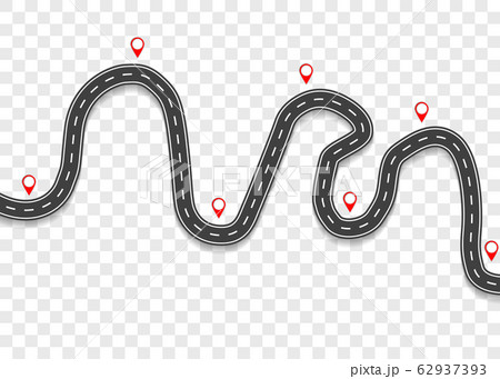 Road with pointers. Road trip. Vector eps10 Road with pointers. Road trip. Vector eps10 62937393