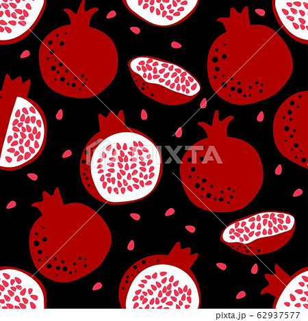 Pomegranate pattern. Fruit seamless background. Repeat design for wallpaper, fabric and digital Pomegranate pattern. Fruit seamless background. Repeat design for wallpaper, fabric and digital 62937577