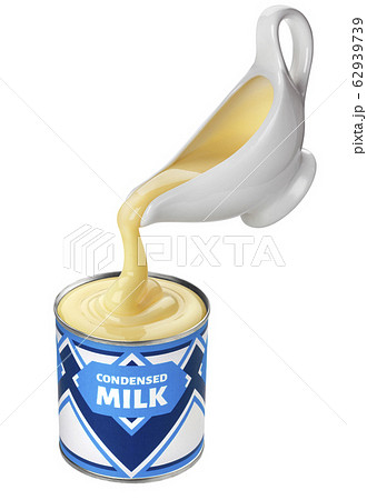 Pouring condensed milk isolated on white background Pouring condensed milk isolated on white background 62939739