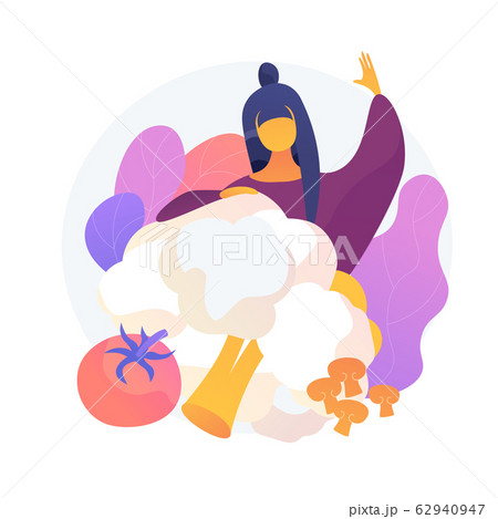 Fresh organic vegetables, vegetarian diet vector concept metaphor. 62940947