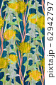 Seamless pattern with dandelions on navy background. Fancy print with flowers. 62942797