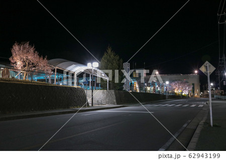 ■ 韮崎駅 ■ 桜満開 ■ 夜景 ■ 山梨県 韮崎市 ■ 韮崎駅 ■ 桜満開 ■ 夜景 ■ 山梨県 韮崎市 62943199