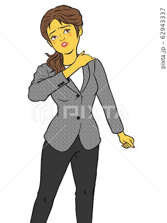 肩こりの女性会社員 62943337