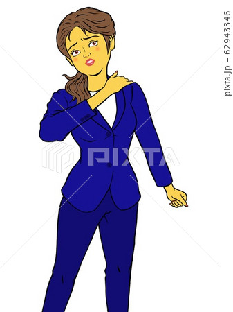 肩こりの女性会社員 62943346