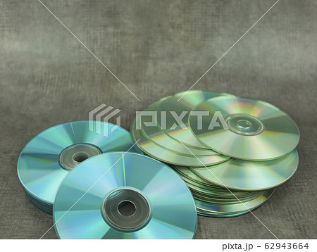 Two small stacks of recordable CD blanks 62943664