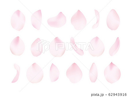 桜の花びらアイコンセットのイラスト素材