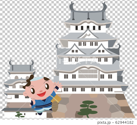 姫路城と旅人 62944182