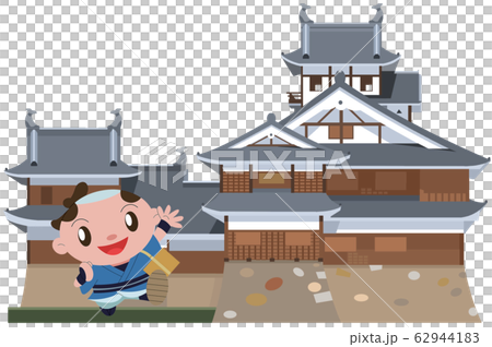 福知山城と旅人 62944183