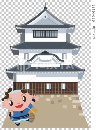 Marugame Castle and Traveler 62944185