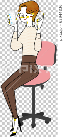 Shortcut woman with smartphone 62944836
