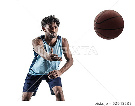 basketball player man isolated silhouette shadow 62945235