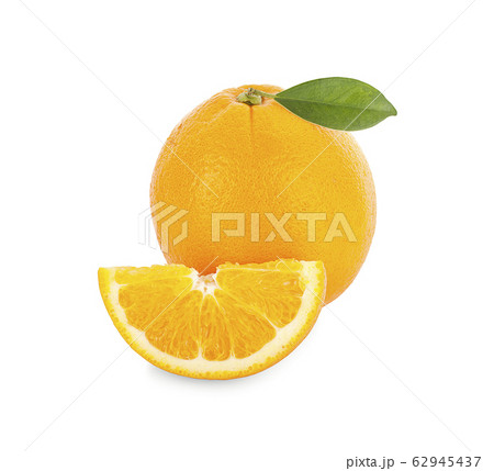 orange fruit slice an isolated on white background orange fruit slice an isolated on white background 62945437