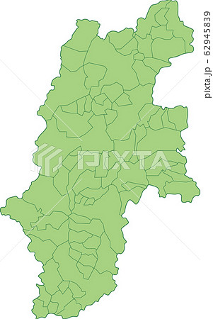 長野県の地図_市町村別 62945839