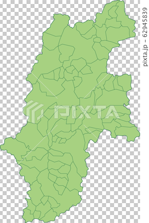 長野県の地図_市町村別 62945839