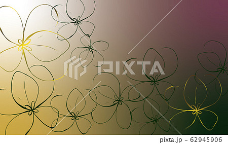 背景素材 Line Art グラデーションが美しい花の背景イラストのイラスト素材