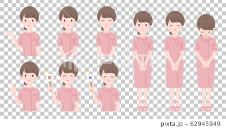 Nurse woman pose set Nurse woman pose set 62945949
