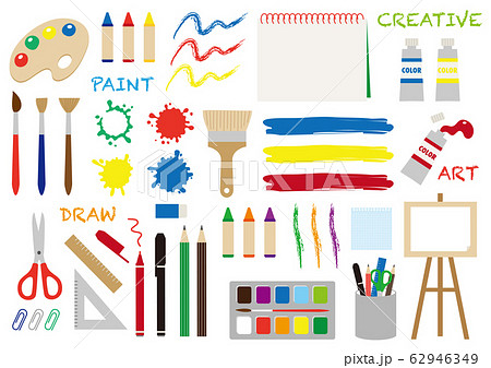 Artist tools. Painting workshop clipart - Stock Illustration [80659677]  - PIXTA