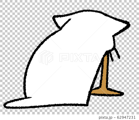 吐く白猫 モザイクなし のイラスト素材