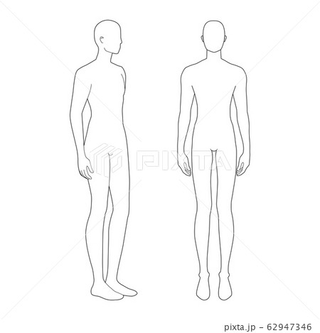 Fashion template of standing men.  62947346