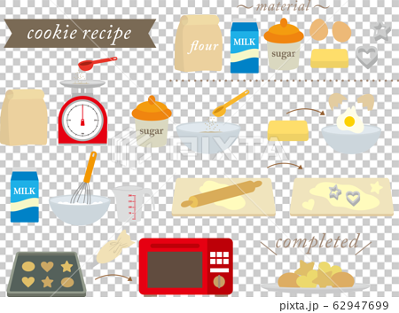 クッキーのレシピのイラスト素材