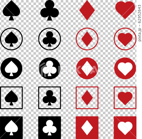 トランプのマーク（スーツ）イラストセット 62952643