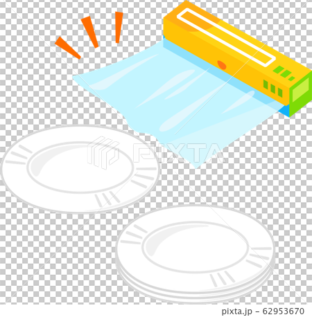 Paper plate and wrap 62953670