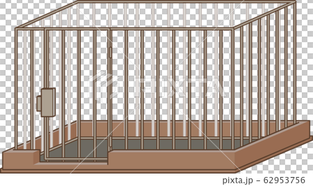 Dog Cage Dog Circle Kennel 2 Stock Illustration