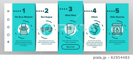 Blacksmith Onboarding Icons Set Vector 62954483