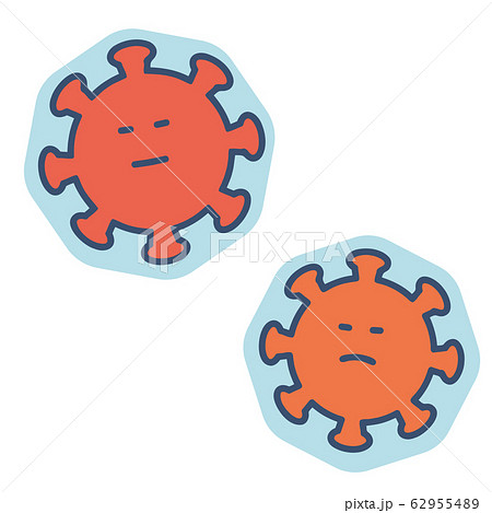 新型コロナウイルス　潜伏期間　イラスト 62955489