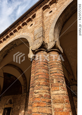 Basilica of Santo Stefano in Bologna Italy - Ancient brick columns 62955598