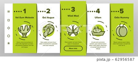 Singapore Onboarding Icons Set Vector Singapore Onboarding Icons Set Vector 62956587