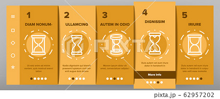 Hourglass Onboarding Icons Set Vector Hourglass Onboarding Icons Set Vector 62957202